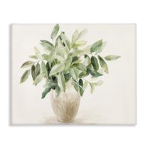 Stupell Industries Neutral Potted Plant Botanical & Floral Painting Gallery Wrapped Canvas Art Print Wall Art, 30 x 24