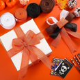 thumbnail image 3 of 4 Rolls Burlap Wired Ribbons, Solid Wired Edge Ribbon, Wrapping Burlap Ribbon, Burlap Wired Ribbon for Home Decor, Wrapping, DIY Crafts (Black, Coffee, White, Orange, 1-1/2 Inch), 3 of 7