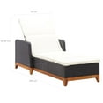 thumbnail image 2 of vidaXL Sun Lounger Poly Rattan and Solid Acacia Wood Black, 2 of 8