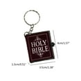 thumbnail image 3 of SIEYIO Mini Bible Shape Pendant Small Books Keychain Lovely Key Rings Birthday Gift, 3 of 13
