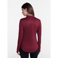 thumbnail image 3 of ClimateRight by Cuddl Duds Women's Warmer Thermal Guard Base Layer Mock Neck Base Layer Top, Sizes XS to 4X, 3 of 5