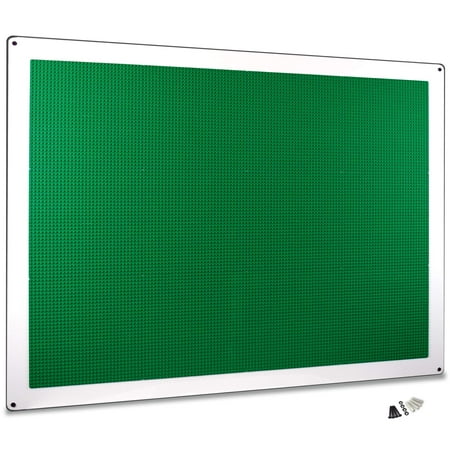 - Creative QT Play-Up Wall Panel - Large Building Brick Wall - Pre-Assembled - Compatible with All Major Brands - Green - 34 inch x 44 inch