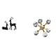 thumbnail image 1 of Elegante juego de figuras de y resina, escultura de reno moderna, adorno de mesa para sala de estar, oficina, estante, decoración del, 1 of 8