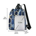 thumbnail image 3 of FORMRS Women's Travel Backpack Purse Anti-Theft Hidden Pockets Casual Shoulder Bag, Blue Hexagon Pattern, 3 of 7