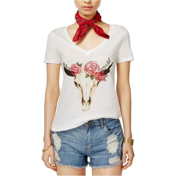 Carbon Copy Womens Dream All Day Graphic T-Shirt, White, Medium