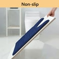 thumbnail image 5 of Tripumer U-Shaped Mat Contour Memory Foam Floor Toilet Mat 20 x 24 inch Bathroom Commode Contour Rug Non Slip Absorbent Toilet Mat Machine Washable Super Cozy Easier to Dry Navy Blue, 5 of 8