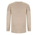 thumbnail image 4 of Juslio Women Sweaters Pullovers Women Tops Solid V Neck Long Sleeve Knit Beige, 4 of 7