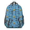 thumbnail image 3 of Police and Baton Blue Pattern Backpack for School, Cute School Bag with Adjustable Shoulder Straps and Padded Back, 16.9"x12.6"x5.9", 3 of 5