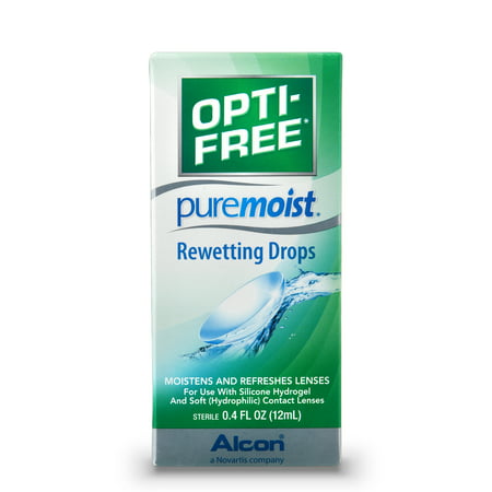 OPTI-FREE Puremoist Rewetting Drops for Contact Lenses, .4 Fl. (Best Eye Drops For Contacts Wearers)