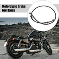 thumbnail image 2 of 90cm 35.43" Motorcycle Braided Steel Brake Clutch Oil Hoses Line Pipe Clutch Throttle Gas Line Fuel Pipe Black, 2 of 6