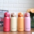thumbnail image 4 of Bearachild Botella de termo al vacío, taza aislada de acero inoxidable, tazas aislantes con tapa de prensa, suministros para beber en el hogar y Teteras Beige 360ml, 4 of 6