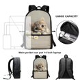 thumbnail image 6 of Uourmeti Cat and Daisy Print Daypack, Fashion Backpack 17 Inchs Stylish Polyester Backpack for School Travel, 6 of 6