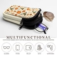 thumbnail image 5 of SEANATIVE Double Eyeglass Case with 2 Compartment Glasses Case Zipper Eyewear Pouch Soft Neoprene Sunglasses Pouch Travel Glasses Storage Pouch Bag, Hummingbird Pumpkin Fall Maple Leaf Beige, 5 of 7