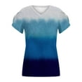 thumbnail image 5 of Fesfesfes Women Tops Womens Spring And Summer Casual V-Neck T-shirt Printed Short Sleeved Womans Under Shirt L(US:8), 5 of 6