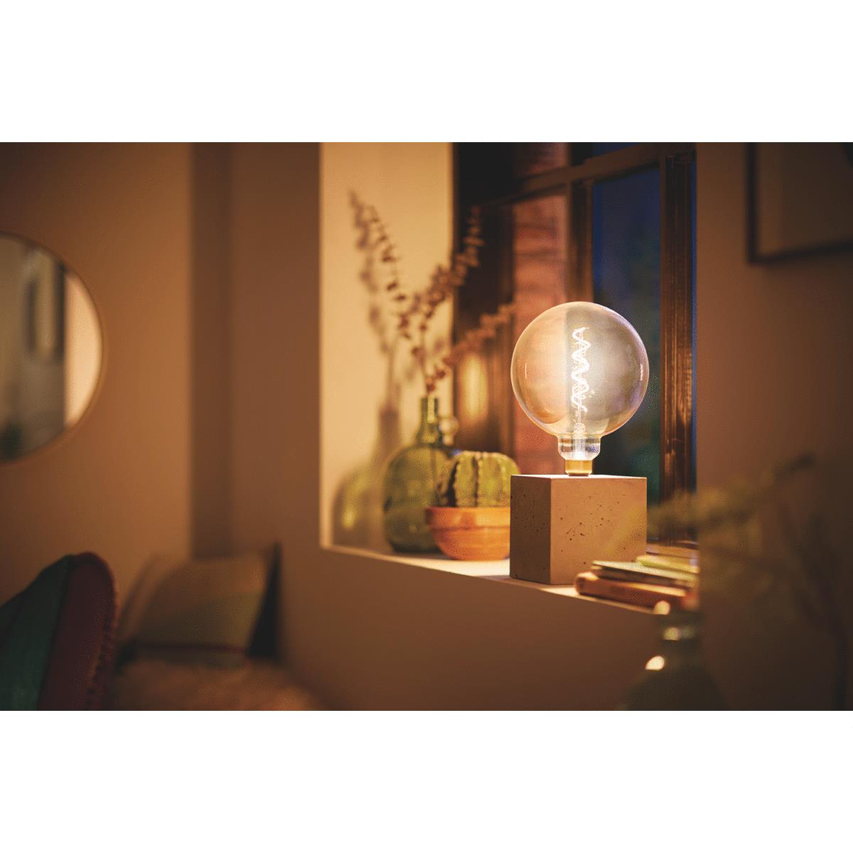 Philips Dimmable LED Light Bulb, Vintage, Indoor/Outdoor, 7.5 Watt LED, 40W Replacement, E26 Base,  Amber Light, G630
