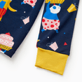 thumbnail image 4 of PatPat Toddler Pajama Set Viscose from Bamboo Snug Fit Pjs Long Sleeve Graphic Top & Pants 2 Piece Sleepwear Sets, Tibetan blue, 3T, 4 of 6