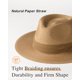thumbnail image 2 of Sombrero para el sol FURTALK, sombrero de playa de paja Fedora, marrón, 2 of 8