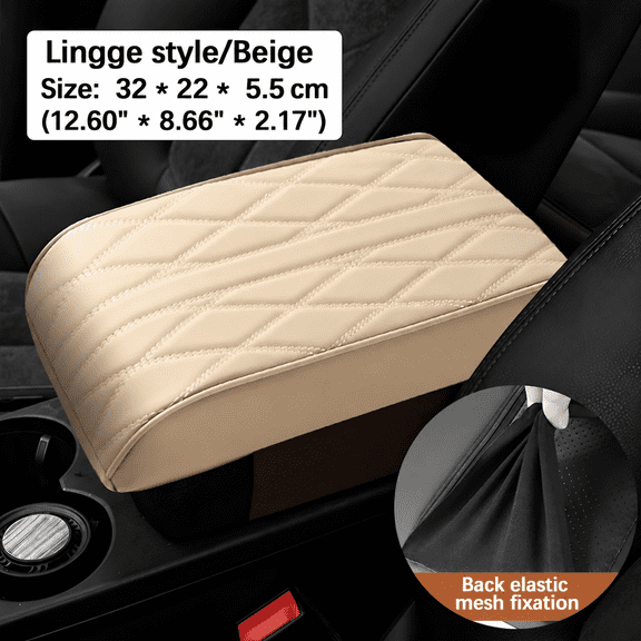 FURVENA 2026 New Car Armrest Cover,Auto Leather Waterproof Center Middle Console Cover Pad,Vehicle Memory Foam Armrest Seat Box Cushion Protector,Universal for Suv,Truck,Rv and More