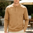 thumbnail image 2 of Men's Stand Collar Athletic Shirts - Versatile Solid Loose Raglan Pullovers Long Sleeve Workout Casual Tee Shirt, 2 of 8