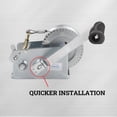 thumbnail image 3 of ZHICHUN 1200lbs Heavy Duty Hand Crank Winch with 33ft Steel Cable Two Way Ratchet Winch for Trailer Truck ATV Boat Marine, 3 of 6