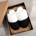 thumbnail image 6 of Leozcaa Home Slippers for Women Indoor Outdoor Fuzzy House Shoes Knit Memory Foam Anti-Skid Sole, 6 of 8