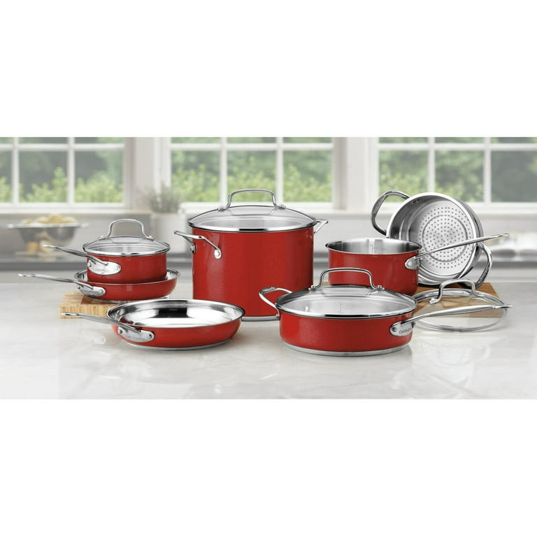 Cuisinart Chef's Classic Stainless Steel Metallic Red 11 Piece