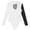 White, variant on Raenseen Women Color Block Keyhole Back Leotard Long Sleeve Ballet Bodysuit Ballroom Gymnastic Sports Burgundy M