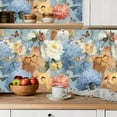 thumbnail image 5 of Peel and Stick Wallpaper Contact Paper Blue Cute Cat Fluffy Kitten Nursery Kids Room Dollhouse Cats Flowers Self Adhesive and Removable 24in x 118in, 5 of 8
