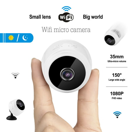 AGPtek Wireless Mini Wifi Camera for Home Baby Monitor Elderly Care Office Surveillance Video Recorder w Night (Best Home Monitoring System For Elderly)