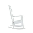 thumbnail image 5 of WestinTrends Malibu Classic 3 Piece Outdoor Rocking Chairs Set, All Weather Poly Lumber Adirondack Rocker Bistro Set Patio Deck Porch Chairs Set of 2 with Side Table, White, 5 of 7