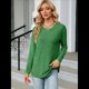 thumbnail image 5 of Blusas de Larga con Cuello Redondo para Mujer, Blusas Holgadas con Botones para Otoño e Invierno 2025. Verde L, 5 of 10