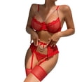 thumbnail image 1 of Fashionable Erotic Lingerie Mesh Stitching Eyelashes Lace Hanging Chain Butterfly Four-piece Set Eyelashes Makeup Lashes, 1 of 4