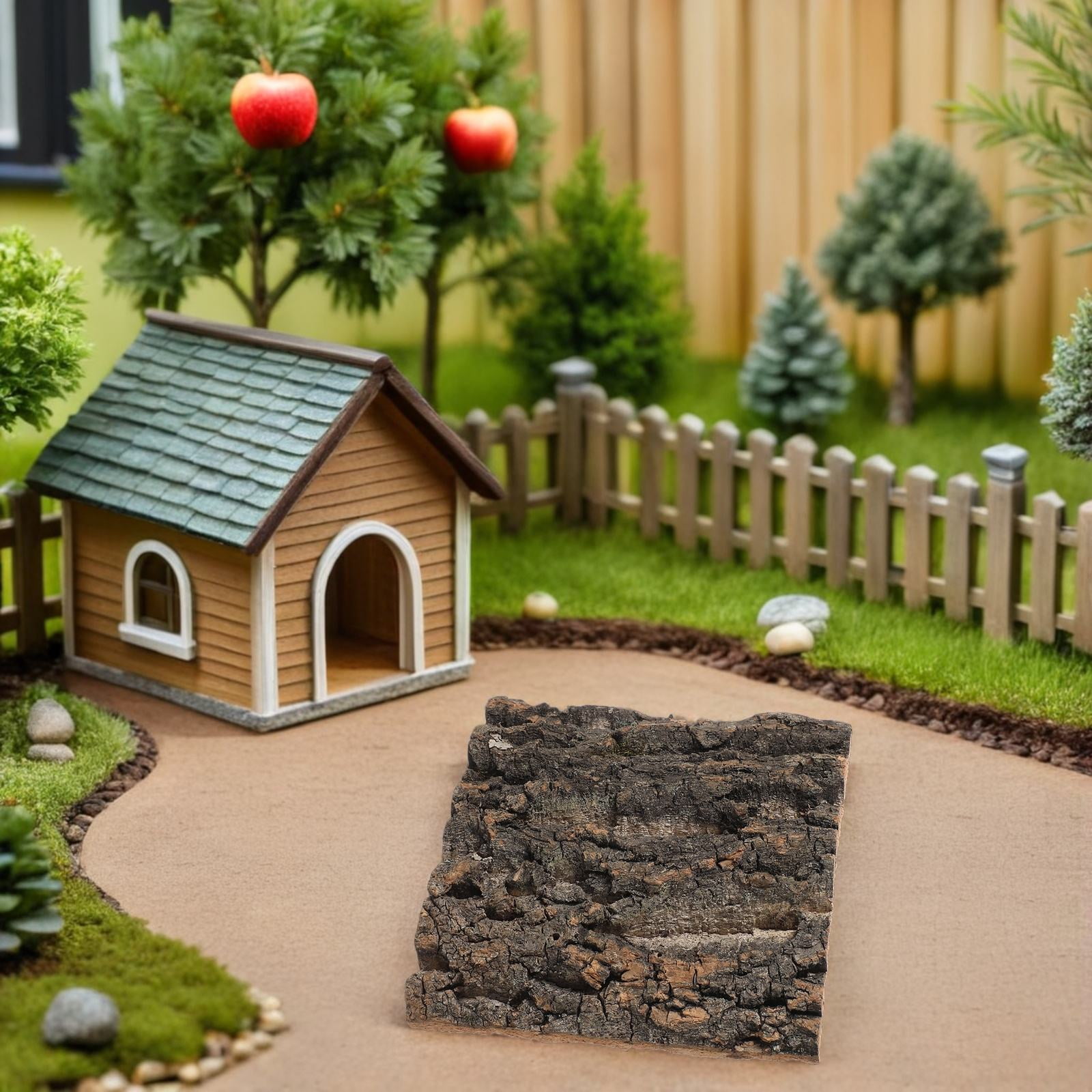 ibasenice 5Pcs Reptile Tree Bark Decor Cork Bark Hide for Lizard Turtle Snake Tank Setup