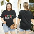 thumbnail image 4 of XCHQRTI Christmas Tree Shirt for Women Plus Size Tshirt Short Sleeve Graphic Top, 4 of 10
