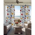 thumbnail image 4 of Spring Floral Blackout Curtains 63 Inches Long for Bedroom, Elegant Watercolor Botanical Flower Thermal Insulated Room Darkening Black Out Window Curtain Panels Grommet Drapes for Living Room, 4 of 8