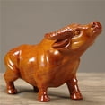 thumbnail image 4 of Rosewood carved ox figurine, a feng shui decorative craft for home, living room, or office use., 4 of 4