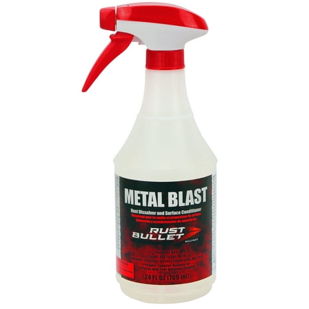 Rust Bullet - Metal Blast Metal Cleaner Rust Dissolver and Rust Remover - 24 oz
