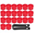 thumbnail image 1 of Cubiertas para cubo de rueda de 20 piezas, tuerca, perno, cubierta de tornillo, tapa de protección de neumáticos, Universal, Rojo, 1 of 5
