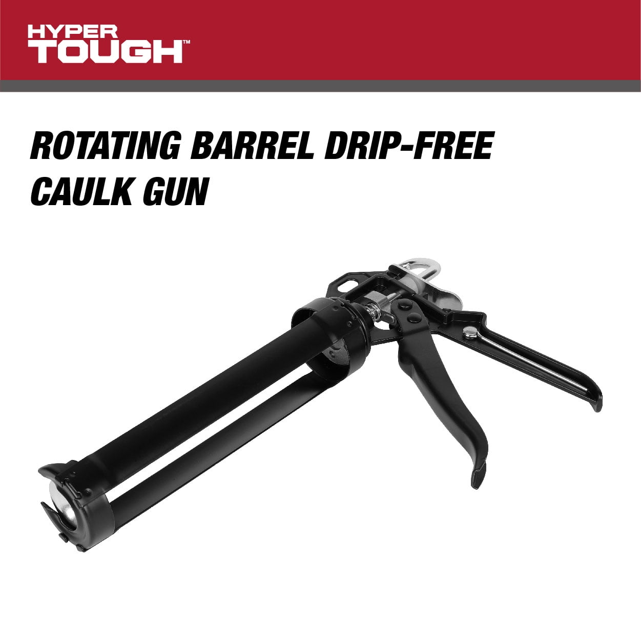 Hyper Tough Drip-Free Caulk Gun with Rotating Barrel