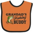 thumbnail image 3 of Inktastic Grandad's Fishing Buddy Boys Baby Bib, 3 of 4