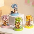 thumbnail image 6 of Valentine's Day Tree House 4 Season Tree House Bonsai Tree House Building Toy Flowers Set Ideas Building Blocks Complete with Dust Cover, DIY Flower Building Toy Sets Miniature Tree House Building, 6 of 6