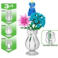 thumbnail image 4 of Brickcraft 3-in-1 Flower Vase Brick Building Kit (70-Piece Set), Modular Home Décor Display, Customizable Brick Vase for Floral Arrangements & Brick Builders Ages 8+, 4 of 12