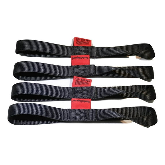 Qty 4 of Soft Tie Loops 12" Length / BLACK