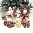 thumbnail image 4 of 2021 Navidad Año Nuevo Papá Noel sentado Navidad Muñeca grande Tela Niños Juguetes Regalo Decoraciones navideñas Para el hogar Adorno de mesa, 4 of 5