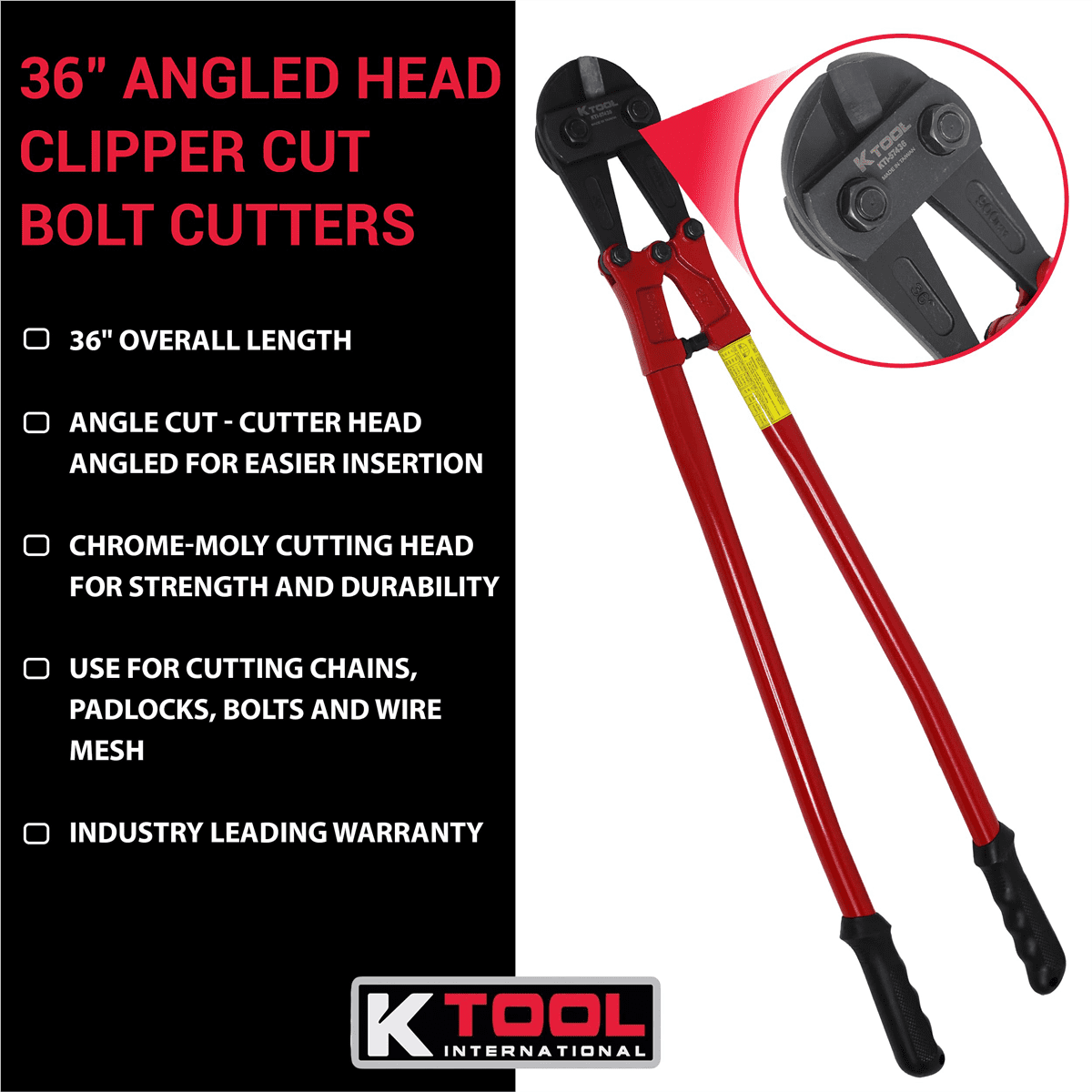 K-Tool International 36" Angle Cut Bolt Cutters