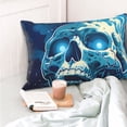 thumbnail image 4 of Balery Abstract Blue Skull Funda de Cojín Estampada, Regalos para Mujeres, Regalos de Amor para Ella, Regalos para Novia o Esposa, Funda de Almohada-20"x30", 4 of 6