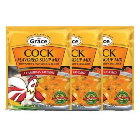 Pack of 3 Grace Cock Flavored Soup Mix 1.76 oz each