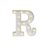 Light Up Letter LED Alphabet PlasticParty Sign Wedding Festival Stand Decoration (R)