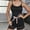 Black, variant on Two Piece Sets for Women Summer Plus Size Fashion Solid Color Casual And Comfortable Home Pajamas With Suspender Shorts Set