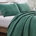 thumbnail image 4 of Mocaletto Luxury King Size Quilts, 3 Piece Green Quilt Set, Reversible King Quilt Bedding Set with Pillow Shams, Ultra Soft Lightweight Microfiber Bedspread, All Season Summer King Size Coverlet, 4 of 8